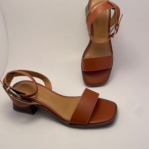 Tommy Hilfiger Tafita Tan‎ Ankle Strap Block Heel Sandal Women’s Size 8